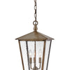 Huntersfield LED Hanging Lantern in Burnished Bronze