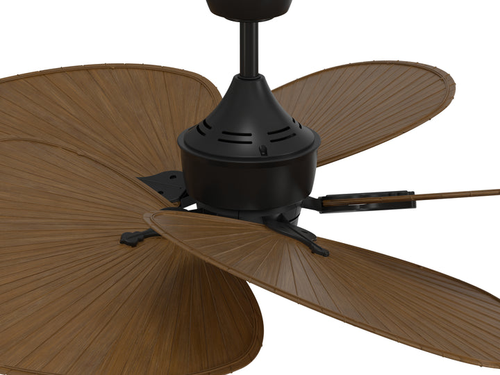 Close-up of Islander wide oval blades installed on a fan; motor sold separately