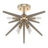 Jupiter Star Eight Light Semi-Flush Mount in Alturas Gold