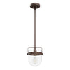 Karloff One Light Pendant in Textured Rust