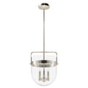 Karloff Three Light Pendant in Brushed Nickel