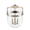 Karloff Three Light Semi-Flush Mount in Brushed Nickel