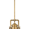 Keating LED Pendant in Heritage Brass