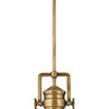 Keating LED Pendant in Heritage Brass