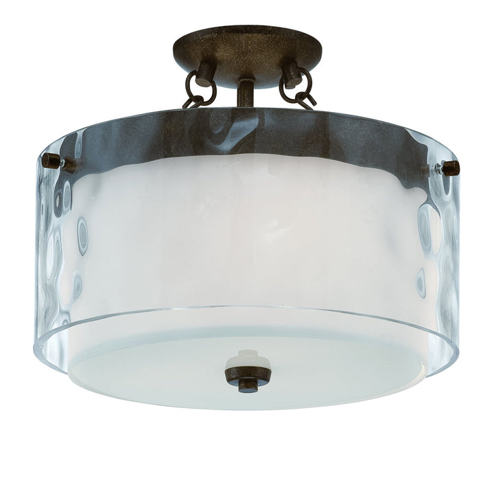 Kenswick Three Light Convertible Semi Flush in Peruvian Bronze