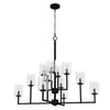 Kerrison 12 Light Chandelier in Natural Black Iron