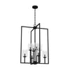 Kerrison Eight Light Foyer Pendant in Natural Black Iron-Discontinued