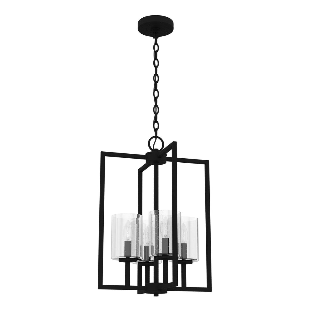 Kerrison Four Light Pendant in Natural Black Iron