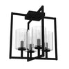 Kerrison Four Light Semi-Flush Mount in Natural Black Iron