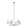Kerrison Six Light Chandelier in Brushed Nickel