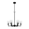 Kerrison Six Light Chandelier in Natural Black Iron