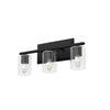 Kerrison Three Light Vanity in Natural Black Iron
