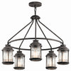 Kichler Five Light Outdoor Chandelier