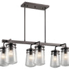 Kichler Six Light Outdoor Linear Chandelier