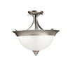 Kichler Three Light Semi Flush Mount