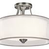 Kichler Three Light Semi Flush Mount