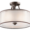 Kichler Three Light Semi Flush Mount