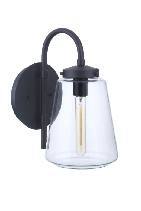 Laclede One Light Outdoor Wall Mount in Midnight