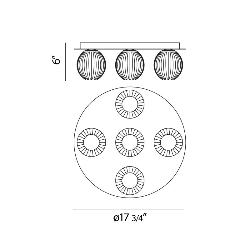 Eurofase Five Light FLUSHMOUNT