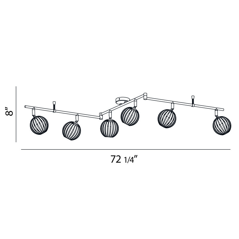 Eurofase Six Light FIXED TRACK & MONO-POINTS