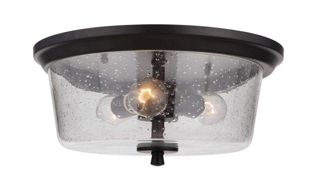 Tyler Three Light Flushmount in Flat Black