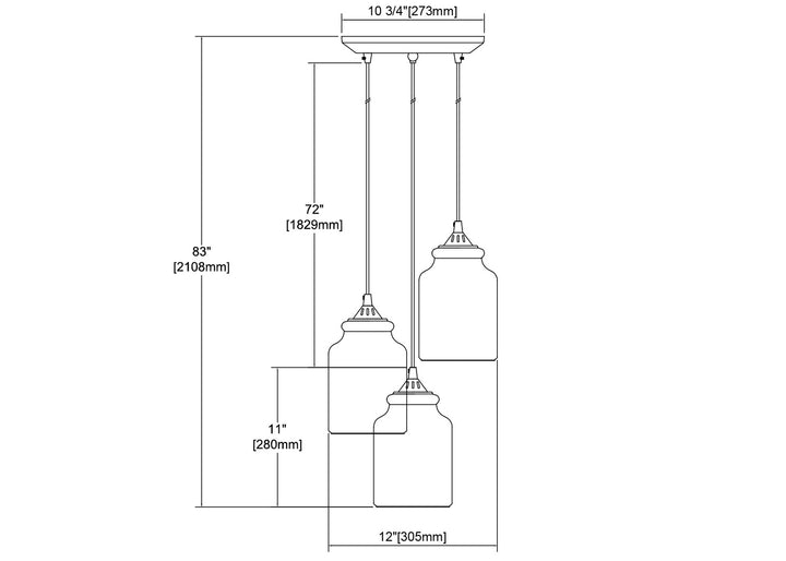 ELK Home Three Light Pendant