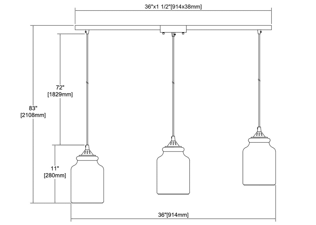 ELK Home Three Light Pendant