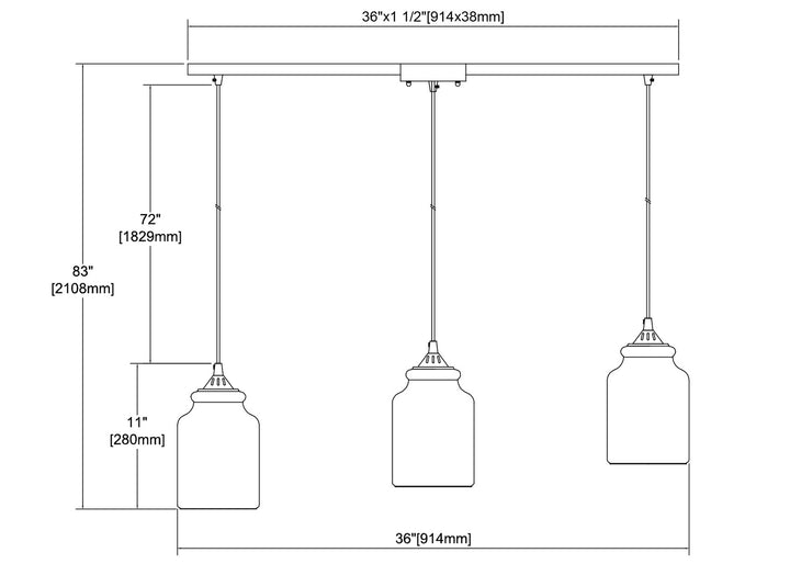 ELK Home Three Light Pendant