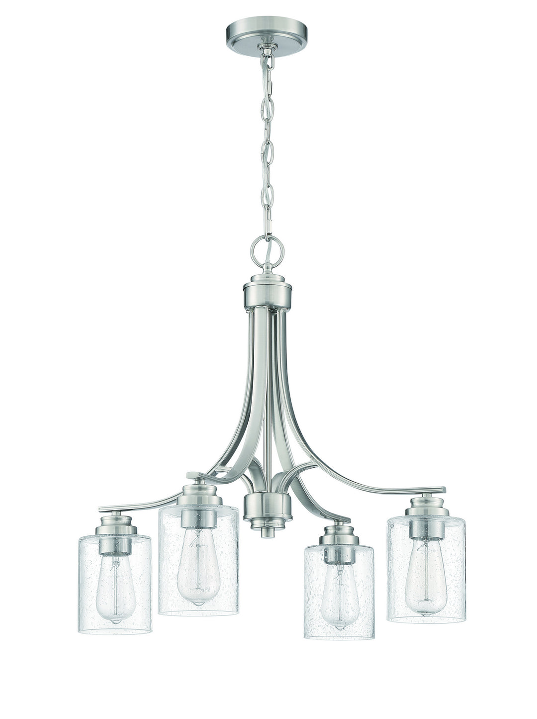 Bolden Four Light Chandelier in Brushed Polished Nickel