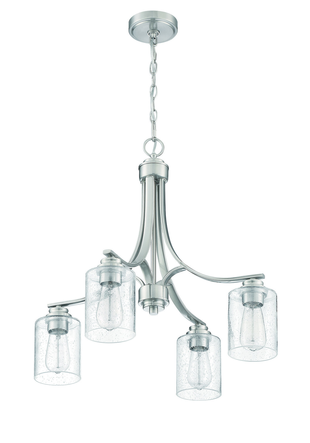 Bolden Four Light Chandelier in Brushed Polished Nickel