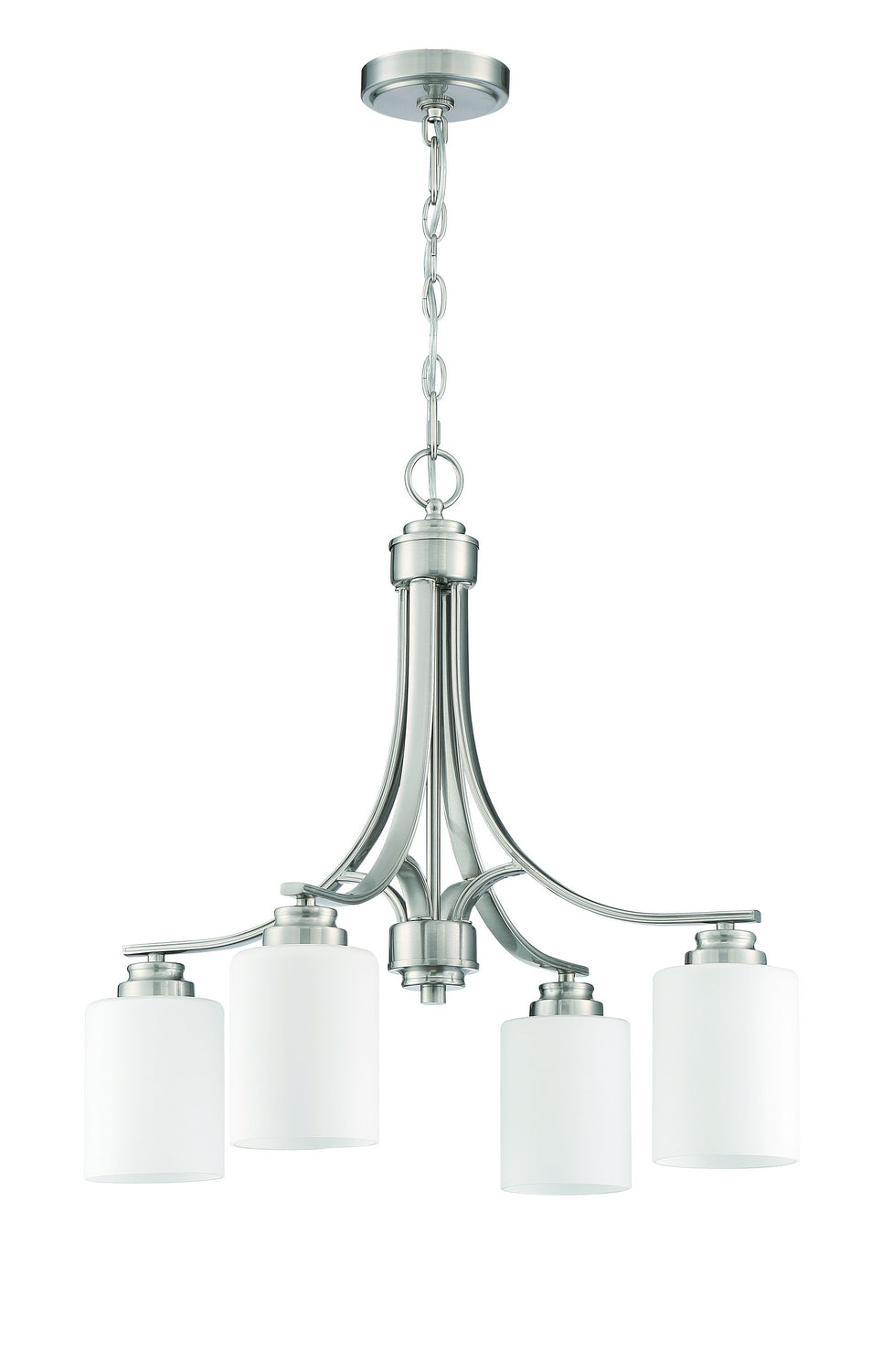 Bolden Four Light Chandelier in Brushed Polished Nickel