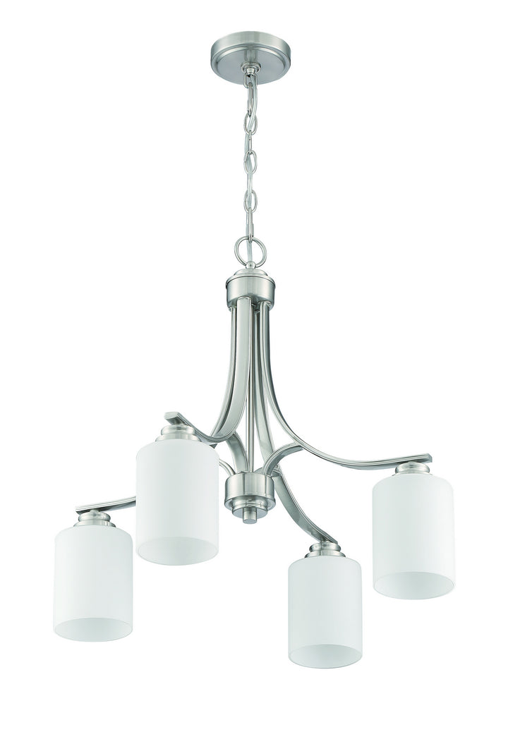 Bolden Four Light Chandelier in Brushed Polished Nickel