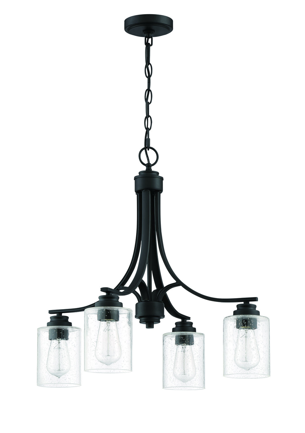 Bolden Four Light Chandelier in Flat Black