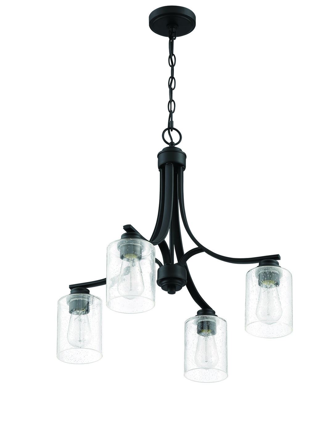 Bolden Four Light Chandelier in Flat Black