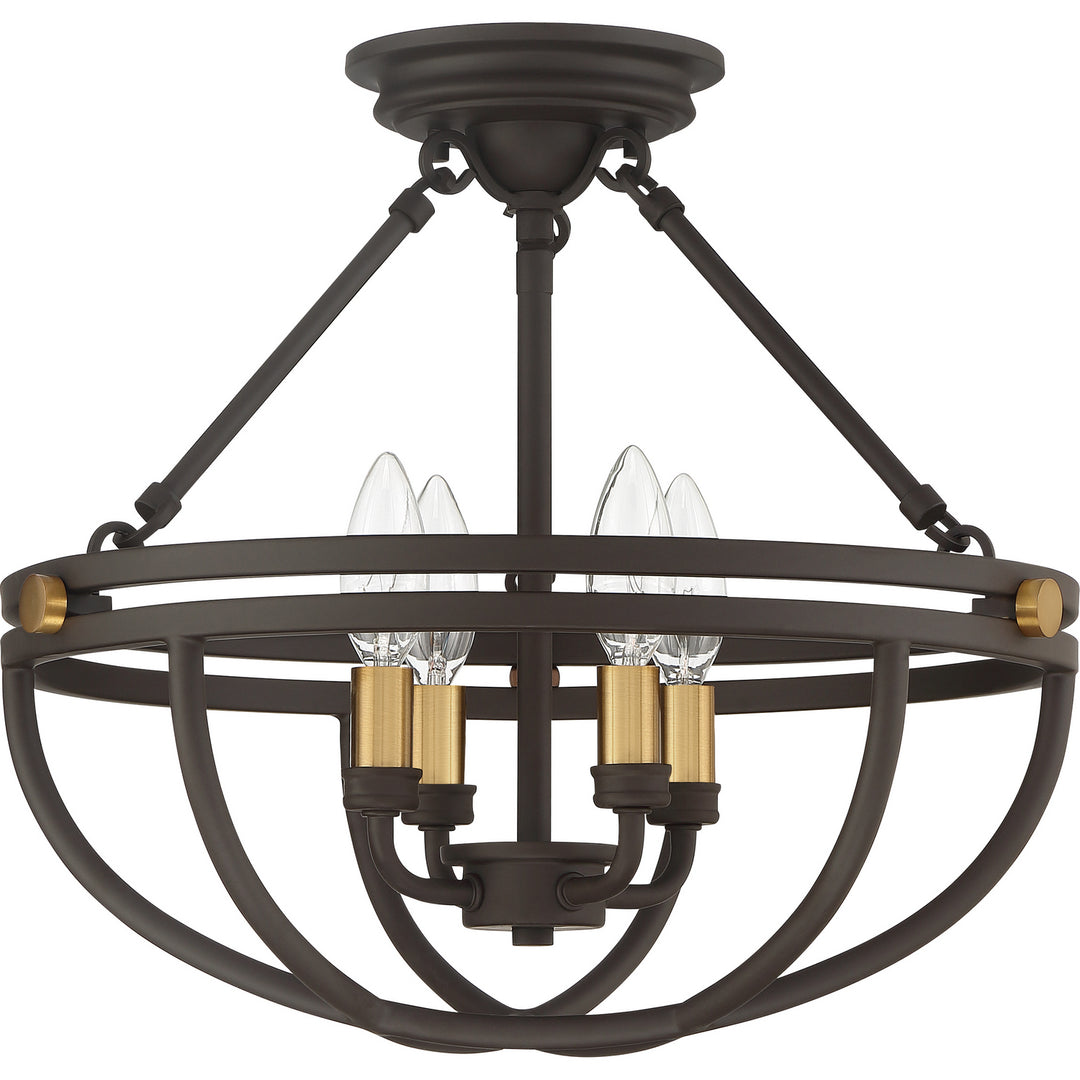 Quoizel Four Light Semi-Flush Mount