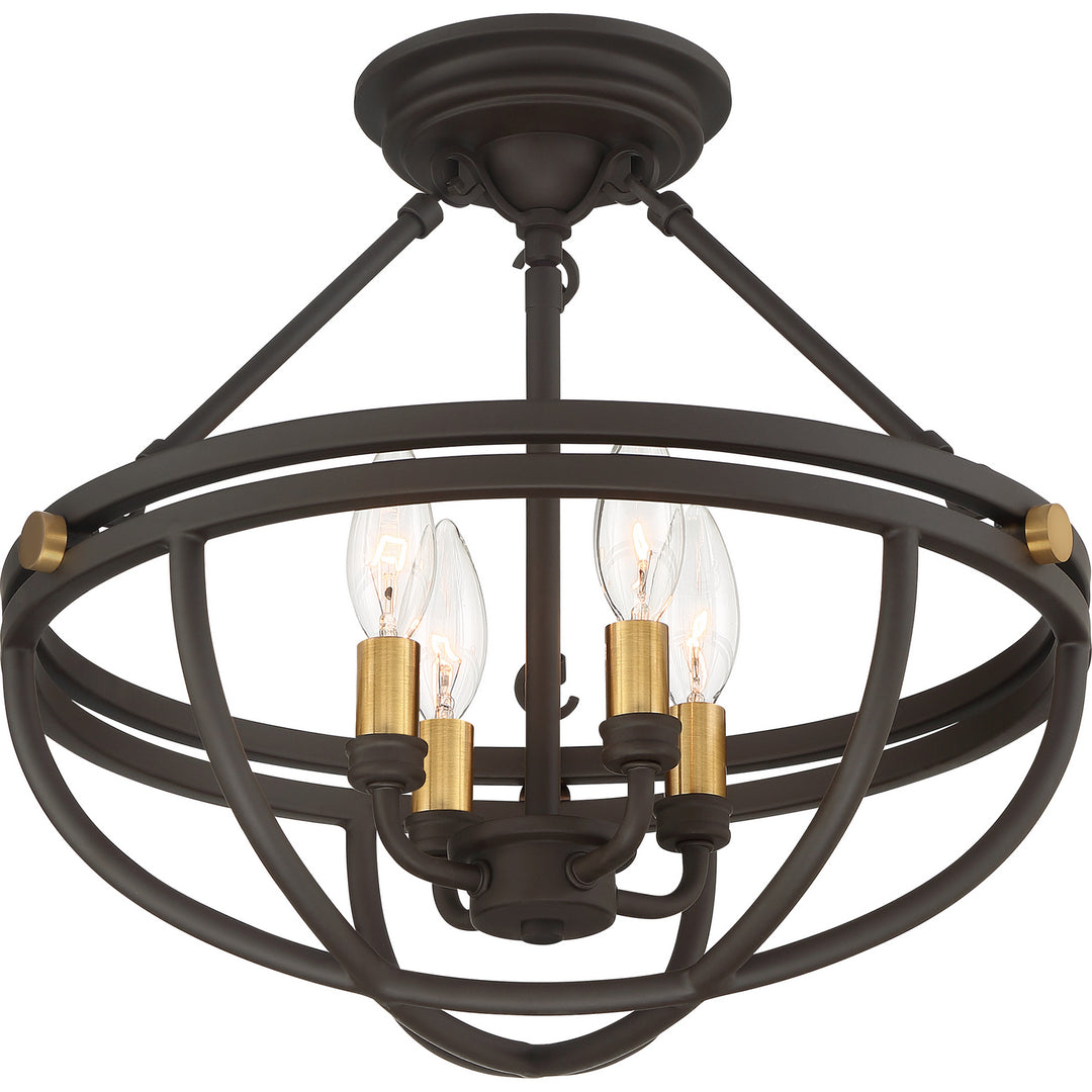 Quoizel Four Light Semi-Flush Mount