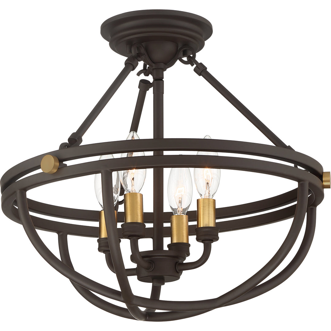 Quoizel Four Light Semi-Flush Mount