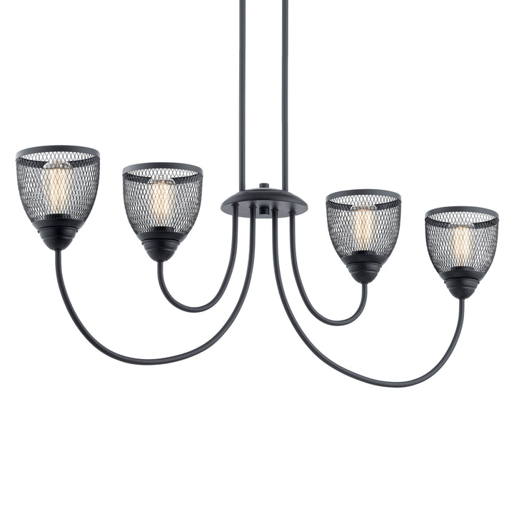 Kichler Four Light Linear Chandelier