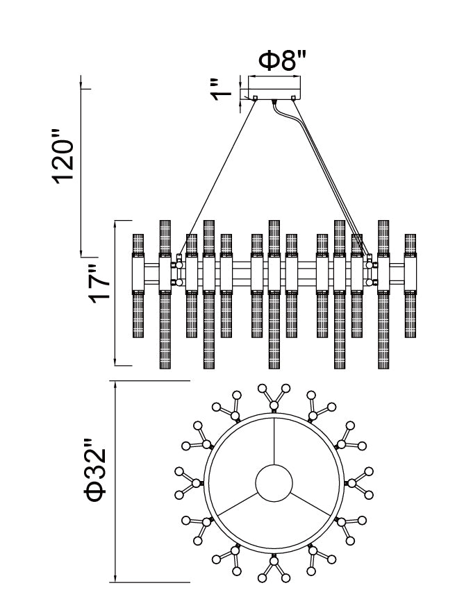 CWI Lighting LED Chandelier