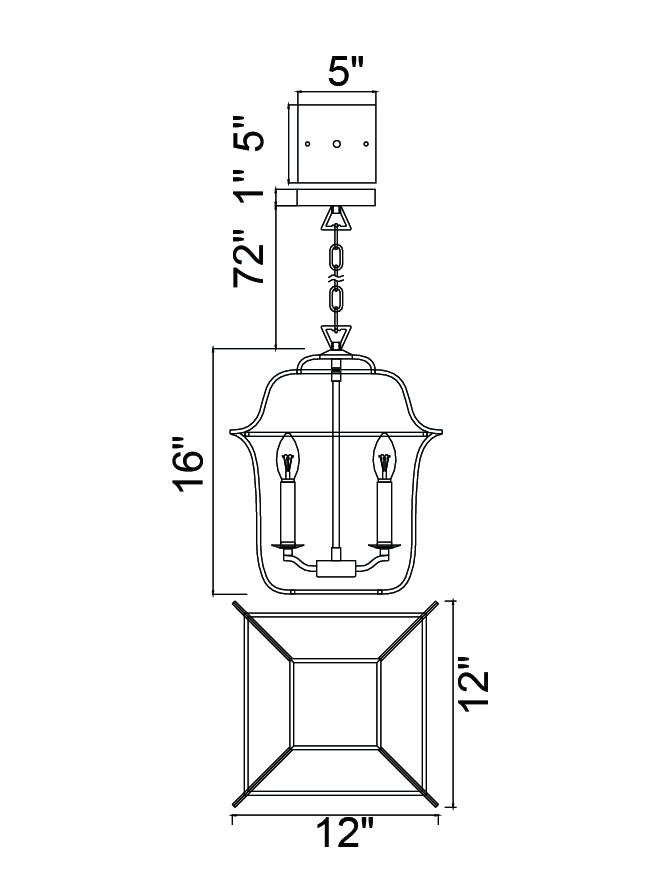 CWI Lighting Three Light Pendant