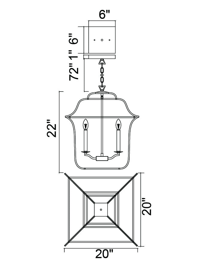 CWI Lighting Six Light Chandelier