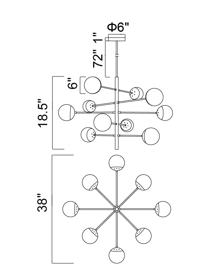 CWI Lighting LED Chandelier