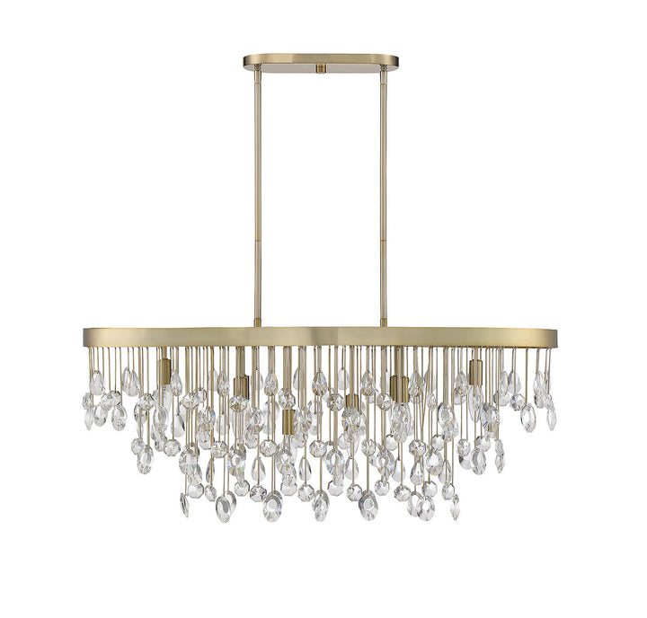 Savoy House Livorno Eight Light Linear Chandelier