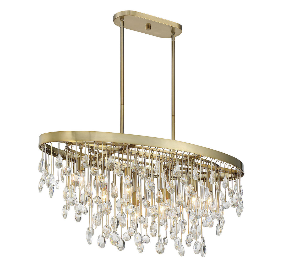 Savoy House Livorno Eight Light Linear Chandelier