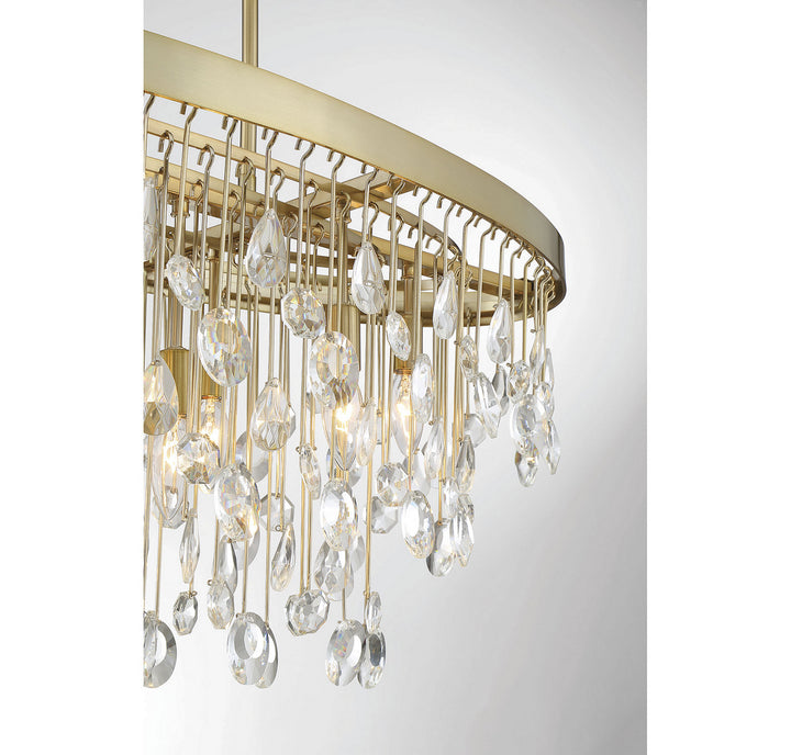 Savoy House Livorno Eight Light Linear Chandelier