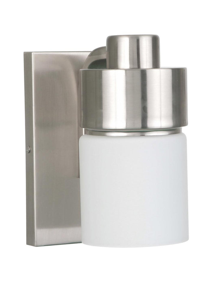 District One Light Wall Sconce in Brushed Polished Nickel