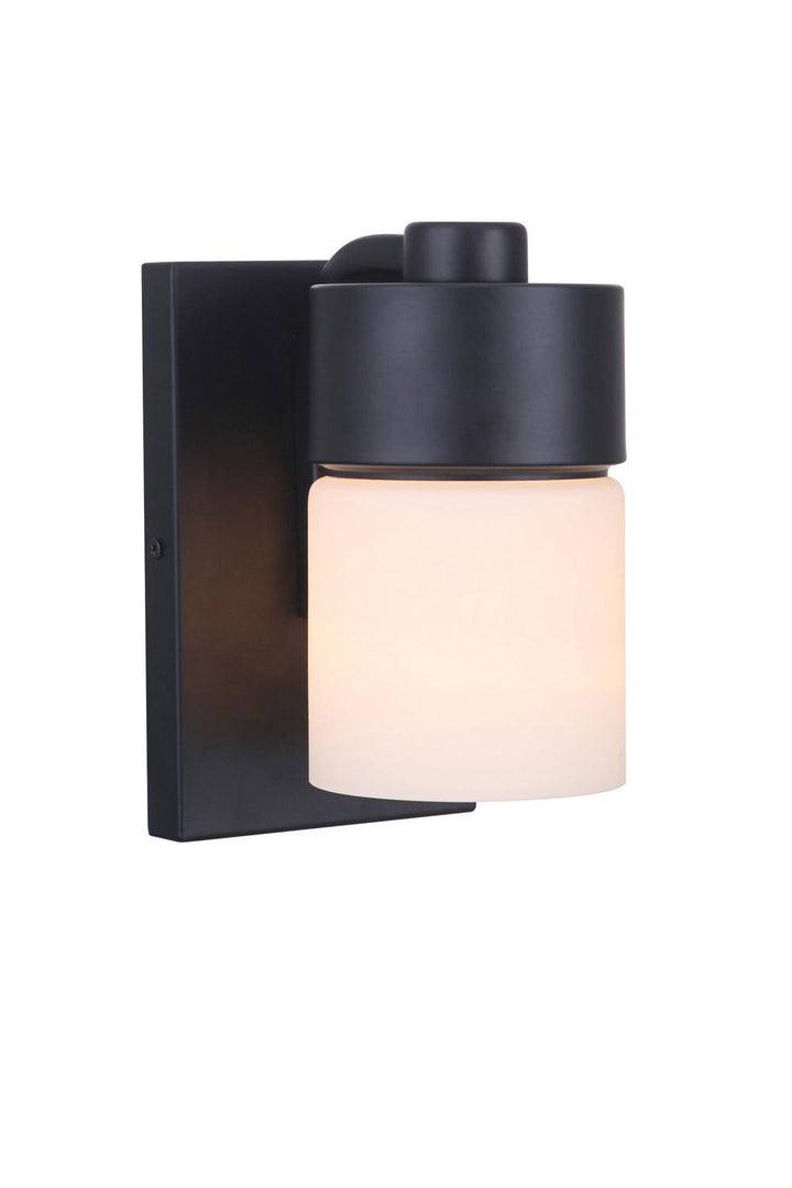 District One Light Wall Sconce in Flat Black