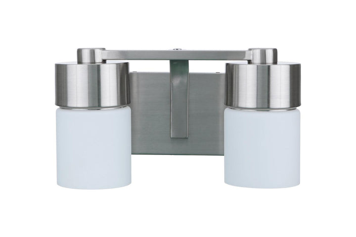 District Two Light Vanity in Brushed Polished Nickel