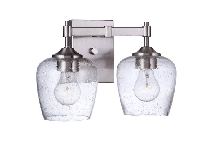 Stellen Two Light Vanity in Brushed Polished Nickel