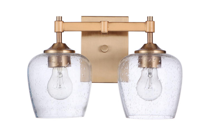 Stellen Two Light Vanity in Satin Brass